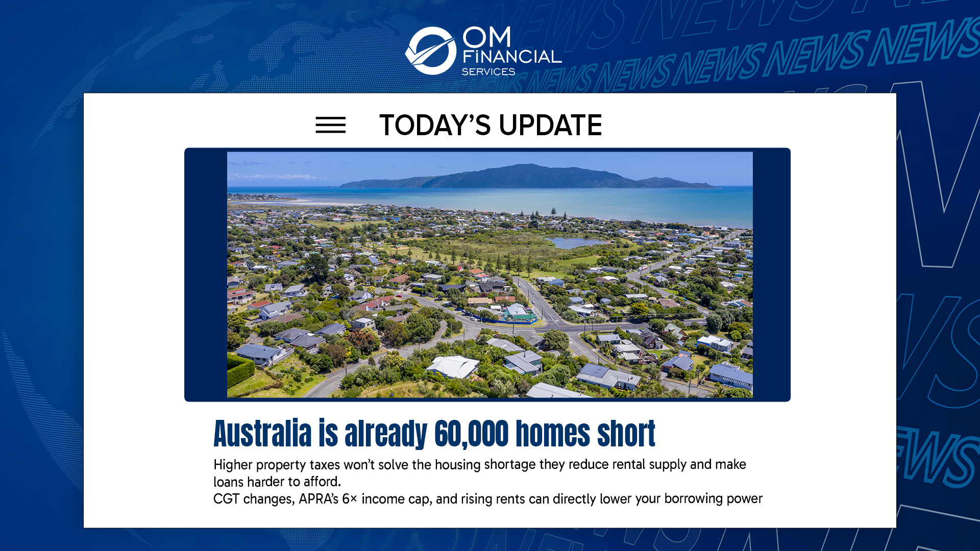 Australia’s 60,000 Home Shortfall – Why Higher Property Taxes Won’t Fix the Housing Shortage